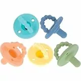 Nuby Softees – 100% Silikon-Schnuller für Babys – Beißring – 5er-Pack – Ab der Geburt – Beruhigt das Baby