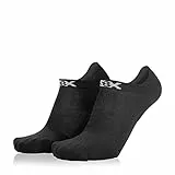 Eightsox Sneaker 2-pack Schwarz - Komfortable atmungsaktive Sneaker Socken, Größe EU 39-41 - Farbe Black Uni