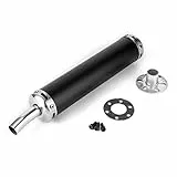 2 Takt Endschalldämpfer-Schalldämpferrohr Auspuff Schalldämpfer Rohr Für Motorräder Edelstahl Auspuff Schalldämpfer Schalldämpfer 20Mm / 0,8 Zoll Modifizierte Teile Für 2 Hubmotorrad