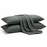 Utopia Bedding - Jersey-Kissenbezug 40 x 145 cm, 2er-Set - Oeko-TEX - Kissenbezüge aus Baumwollmischung mit Umschlagverschluss - Grau (Innenkissen Nicht enthalten), nur Kissenbezug