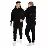 SMILODOX Hoodie & Jogginghose Set Unisex, hoher Baumwollanteil Sweatpants Sweatshirt, Dicker Stoff, Oversize Fit Pulli & Jogger, perfekt für kalte Tage, ideal für Freizeit und Sport