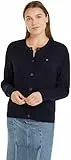 Tommy Hilfiger Damen Cardigan Zopfmuster, Blau (Desert Sky), S