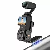 AMAZEAR Metallkäfig kompatibel mit DJI OSMO Pocket 4/3, Pocket 4/3 Zubehör Schutzhülle Multifunktionaler Erweiterungsadapter mit Schnellverschluss, Rückseitigem Magnetständer, Schwarz