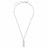 Leonardo Damen-Kette mit Anhänger Infinito klein Edelstahl Glas Silber 40.0 cm - 015690