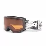 ALPINA Venet - Hochwerte Skibrille für Damen und Herren, optimale Passform, ideal für Brillenträger, Anti-Fog, effektive Luftzirkulation, black-glacier matt