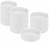 com-four® 12x Aschenbecher aus Keramik im schlichten Design, Keramik-Aschenbecher für Privat und Gastronomie (12 Stück)