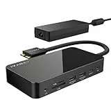 iVANKY 12-en-2 FusionDock 1 Station d'accueil MacBook USB C Avec Alimentation 150W, Double écran 4K@144Hz Dock USB C Pour MacBook M5/M4/M3/M2/M1 Pro/Max, 2*HDMI 2.0, 6*USB 5Gbps, 96W PD, SD/TF, Audio