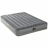 Intex 64114 - Luftbett Selbstaufblasend Doppelbett Dura-Beam Prestige Mid-Rise, mit integrierter USB-Elektropumpe, Geeignet für 2 Person, PVC, Grau, 152x203x30 cm