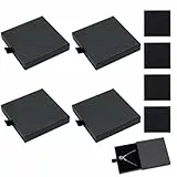 VEGCOO Schmuck-Geschenkboxen, 4 Stück, für Halsketten, Armbänder, Ohrringe, Anhänger, Ringe, Organizer, Box, tragbare quadratische Geschenkboxen für Geburtstag, Hochzeit, Weihnachten, Jubiläen