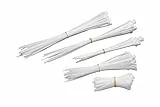 Meister Kabelbinder-Sortiment 250-teilig - weiß - Verschiedene Größen - 100 / 200 / 300 mm - Stabiles Nylon - Formbeständig / Kabelbinder-Set für Bündelgut / Kabelverbinder / 1746650