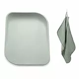 hauck Change N Clean Wickelauflage inkl. Topper, Sage - Keil Wickeltischunterlage 50 x70 cm, Wickelmatte Schadstofffrei, Abwaschbar, Hygienisch, Wickelmulde bis 25 kg, Pflegeleicht, Sage Grün