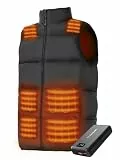 DR.PREPARE Beheizbare Weste für Herren Damen, Elektrische Heizweste mit 7,4 V 16000 mAh Akku, 3 Heizstufen, 10 Heizzonen, Beheizbare Jacke, Wärmeweste mit Akku für Außen Reisen Sport Freizeit, L