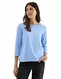 CECIL Shirt mit Rippstruktur Sporty Light Blue L
