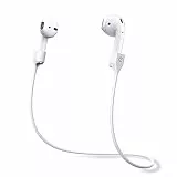 Keybudz AirStrapz Halterung Halteband, Aufbewahrung für Apple AirPods Pro & AirPods, Kopfhörer Ohrhörer Zubehör, weiß