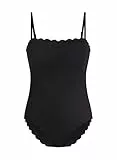 Hunkemöller Badeanzug Bandeau Scallop - Caviar - M