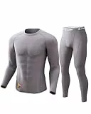CL convallaria Thermounterwäsche Herren Atmungsaktiv Thermoaktiv Funktionsunterwäsche Innenfleece Skiunterwäsche Weich Thermo Unterwäsche Set