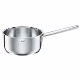 Silit Diamant Stielkasserolle 16cm ohne Deckel, Kochtopf klein 1,5l, Milchtopf Induktion, Edelstahl poliert, unbeschichtet, backofengeeignet
