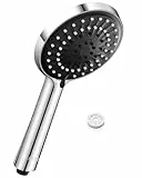 FASDUNT Duschkopf 𝟱 Strahlarten mit 9.5L/min Durchflussbegrenzer【Wasserersparnis 49%】 Hochdruck Duschbrause Wasserdrucks Erhöhung 200%