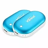 Karecel Handwärmer Elektrisch 2 Pack, 10400mAh Akku Aufladbar Taschenwärme, Doppelseitige Heizung Elektrischer Handwärmer USB Powerbank Wiederverwendbar, Männer Frauen Geschenke für Weihnachten