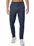 Elegancity Herren Chino Hose Baumwolle Casual Anzughose Stretch Business Hosen Freizeithose mit Elastischem Bund，Blau L