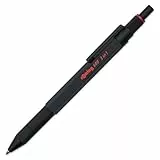 rOtring 600 3-in-1-Schreibgerät mit Kugelschreiber und Druckbleistift | Kugelschreiber mit 2 feinen Spitzen (schwarze und rote Tinte) | 1 Druckbleistift mit Spitze (0,5-mm-Mine) | Schwarz