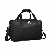 KONO Ryanair Handgepäck 40x20x25 Handgepäck Tasche Reisetasche Flugzeug Weekender Klein Gepäck für Damen und Herren mit Schultergurt (Schwarz)