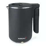 Korona 20250 Reisewasserkocher | 0,6 Liter | Ideal für Reisen, Camping und unterwegs | 800 Watt max. | Kompakt, einklappbar und platzsparend