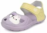 KVbabby Sandalen für Mädchen Bequem Jungen Geschlossene Pantoffeln Leicht Strand Hausschuhe Rutschfest Gartenschuhe Klettverschluss,Violett,24/25 EU/Etikett Größe 150