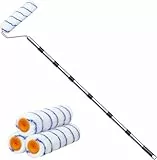 Farbroller, Malerrolle, Farbroller Wandfarbe, 3 Stücke Malerwalze 23 cm, 17-83 inch Alulegierung Teleskopstab, Verdickter Stab, Farbroller-Verlängerungsstange, Wandpinsel für Wände und Decke