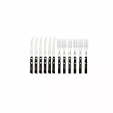 Tramontina Steakbesteck Pizzabesteck, 12-teiliges Set, für 6 Personen, Steakbesteckset, rostfreier Edelstahl, FSC zertifizierter Echtholzgriff, spülmaschinenfest