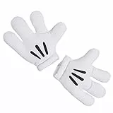 NET TOYS Micky Handschuhe Maus Riesenhände Mini Maus Riesenhandschuhe Paar Jumbo Handschuh Comichände Comic Figur Körperteile Karnevalskostüme Accessoires