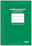 RNKVERLAG - Ausbildungsnachweis-Heft, für alle Ausbildungsberufe, DIN-A4, wöchentliche oder monatliche Eintragungen, Rückstichheftung, 1 Stück