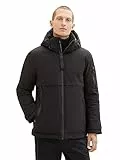 TOM TAILOR Herren Hybrid Daunenjacke mit Abnehmbarer Kapuze