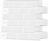 Art3d 10-Stück Fliesenaufkleber Klebefliesen Fliesenfolie Weiß Wandaufkleber Metro Fliesen Fliesendekor Selbstklebend Wandfliesen RV Küche Bad