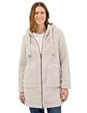 CECIL Damen 1005388 Teddy Mantel Mit Kapuze, Teddy Vanilla White, M EU