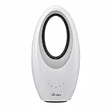 ARDES - Flügelloser Ventilator, leistungsstarker und leiser Ventilator mit Fernbedienung, LED-Nachtlicht, Touch-Bedienfeld und Timer, Modell Muna Bladeless AR5BL1, Weiß
