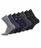 TOM TAILOR Socken grau melange 43-46 - 7er Box Baumwollsocken für Alltag und Freizeit - schlichte Socken