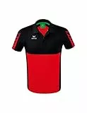 Erima Herren Six Wings Sport Polohemd (1112234), rot/schwarz, XL