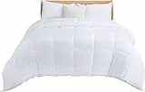 Utopia Bedding Bettdecke 135 x 200 cm, Ganzjahresbettdecke 280 GSM Füllung, Mikrofaser Steppdecke (weiß)