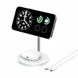 Anker MagGo 15W Magsafe Ladegerät kompatibel, 2-in-1 Induktive Ladestation, Qi2 Wireless Charger für iPhone 17/16/15/14/13/12, AirPods Pro, Mit 1,5m USB C Kabel, ohne Netzteil