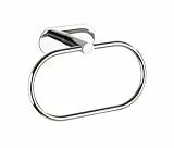 WENKO Turbo-Loc Handtuchring Orea Shine, Befestigen ohne Bohren, flexibel nach Oben und unten beweglicher Handtuchhalter, Massive Qualität, rostfreier Edelstahl glänzend, 20,5 x 12,5 x 7,5 cm
