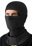 FEIKELUN Sturmhaube Motorrad Winter Skimaske Sturmmaske Fleece Balaclava Warm Gesichtshaube Winddicht Mütze Fahrrad Skifahren Snowboard Radfahren Herren Damen Schwarz