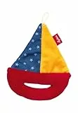Sigikid Greifling Segelboot, RedStars Babyspielzeug mit Knisterfolie und Rassel: greifen, entdecken, spielen, für Babys ab Geburt, Art.-Nr. 42875, rot-blau-gelb 12x15x3 cm