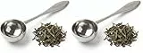 VAHDAM, Perfect Serve Teelöffel | 18/8 Edelstahl Teelöffel | Perfekter Messlöffel Zum Aufbrühen Von 1 Tasse Losem Blatttee | Tee Zubehör, Geschenk Für Teeliebhaber (Packung mit 2)
