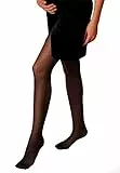 MAMSY Schwangerschaftsstrumpfhose, komfortabel, transparent, Polka Dots, 20 den, hergestellt in Italien, Schwarz, XL