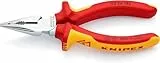 KNIPEX Spitz-Kombizange verchromt isoliert mit Mehrkomponenten-Hüllen, VDE-geprüft 145 mm, 08 26 145