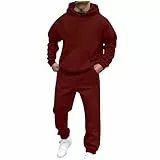TIMELYE Angebote Jogging Set Für Herren Atmungsaktives Anzugset Kapuzenpullover Jogginghose Style Fashion Jogginganzug Herren Set Langarm Warmes Hausanzug