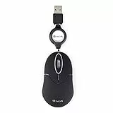 NGS SIN Black - Optische Maus von 1000dpi und Versenkbarem USB-Kable, Computer- oder Laptop-Maus mit 2 Tasten, für Links- und Rechtshänder