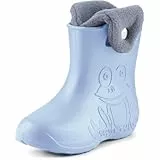 Ladeheid EVA Kinder Jungen Mädchen Gummistiefel Regenschuhe gefüttert Regenstiefel Gummischuhe LA-CA-04 (Hellblau, 24/25 EU)