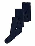 NAME IT Unisex Kinder nknpantybroek rib 2p noos Strumpfhose, Dark Sapphire, 98-104 EU